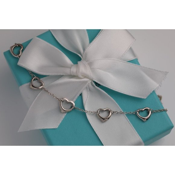 Tiffany & Co. Jewelry - Tiffany & Co. Elsa Peretti Sterling Silver 5 Open Hearts 17” Necklace